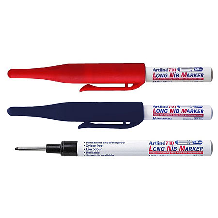artline 710 long nib marker (zwart)