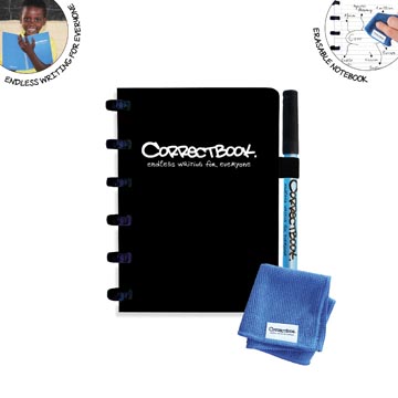 correctbook a6 gelijnd zwart
