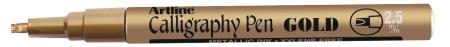 artline calligraphy pen (gold)