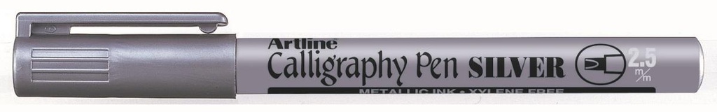 artline calligraphy pen (silver)