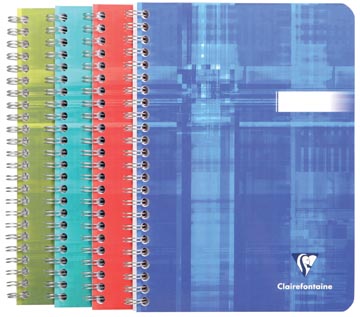 notitieboek 14,8x21 spir l ass
