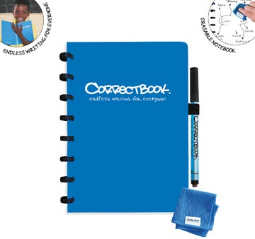correctbook a5 blanco blauw