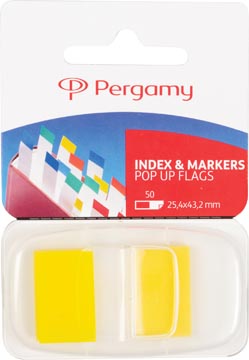 pergamy index 43x25mm geel bls
