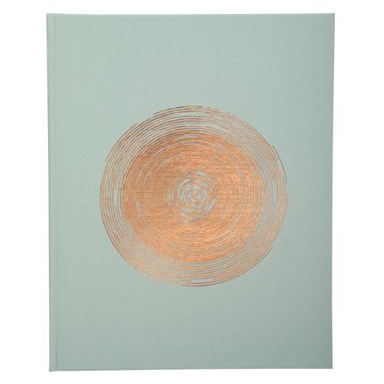 Gastenboek 100p goud 27x22 Ellipse groen
