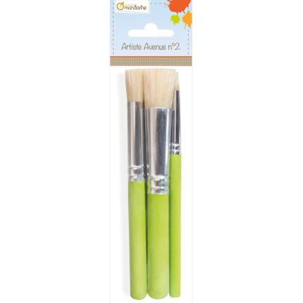 set 3 penselen voor sjablonen