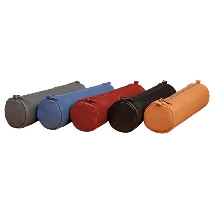 Age bag pennenzak leder ø6x21cm assorti kleuren