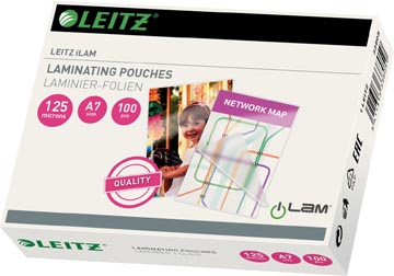 Leitz Ilam Lamineerhoes Ft A7, 250 Micron (2 X 125 Micron), Pak Van 100 Stuks