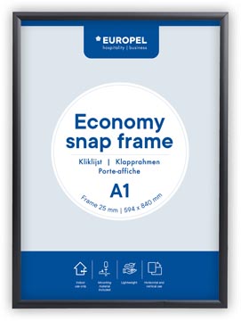 Europel Clicklijst Economy, Lijst 25 Mm, Ft A1, Zwart