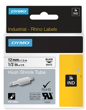 rhino krimpkous 12mm zw/wit
