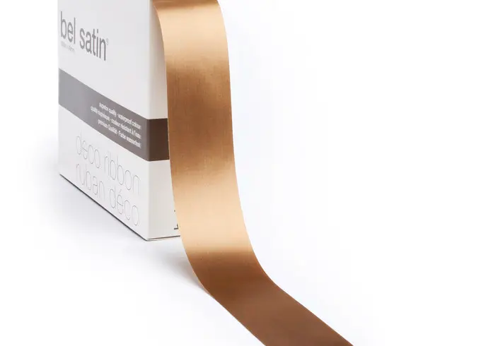 bel satin ribbon 100m/25mm (sand 71)