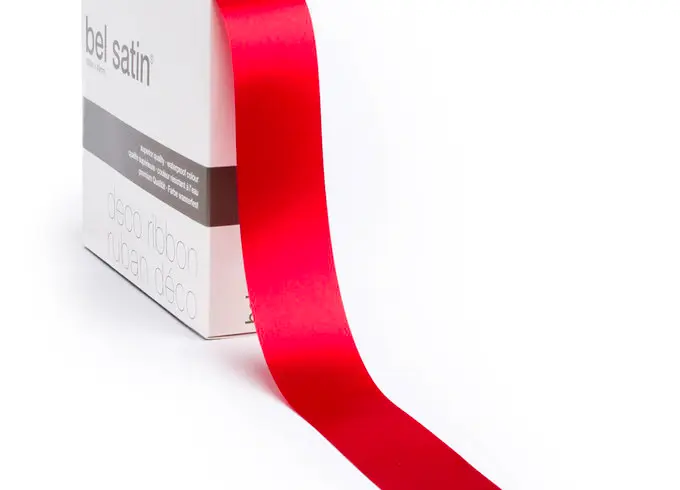bel satin ribbon 100m/10mm (red 20)