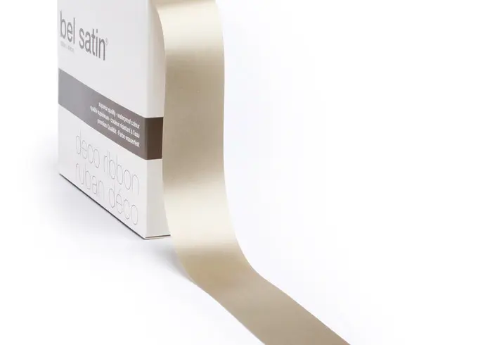 bel satin ribbon 100m/15mm (taupe 07)