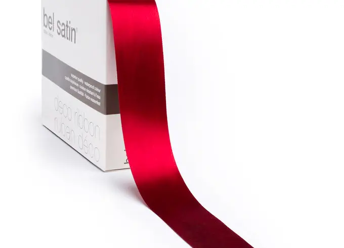 bel satin ribbon 100m/15mm (warm red 21)