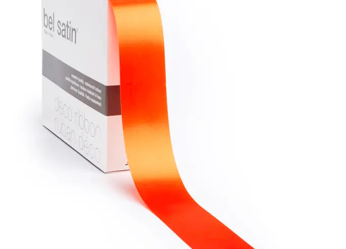 bel satin ribbon 100m/15mm (orange a57)