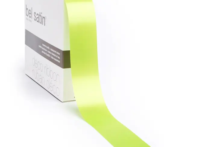 bel satin ribbon 100m/25mm (spring green 62)