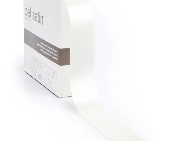 bel satin ribbon 100m/25mm (crème 70)