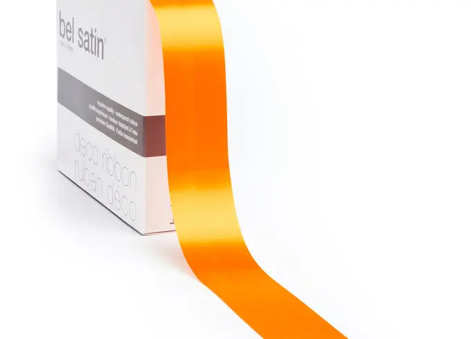 bel satin ribbon 100m/25mm (orange a57)