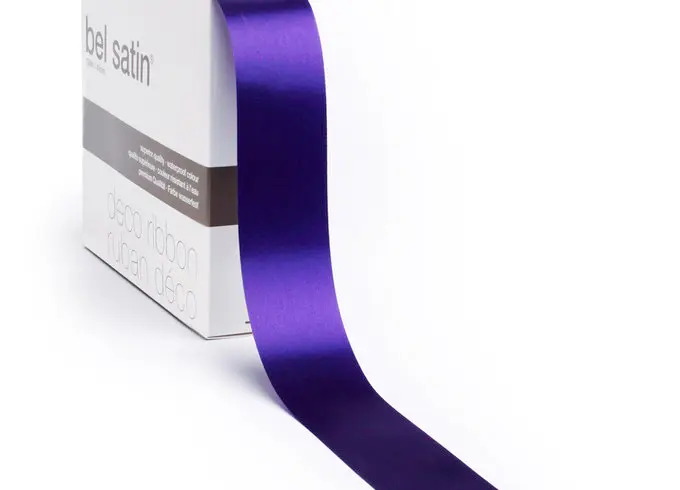 bel satin ribbon 100m/40mm (purple 35)