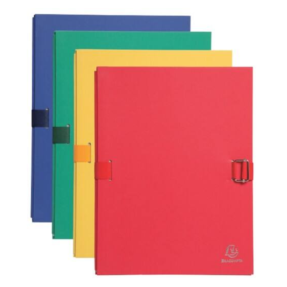 map uitrekbare rug papier - 24x32 cm - in folie verpakt per 5 - geassorteerd