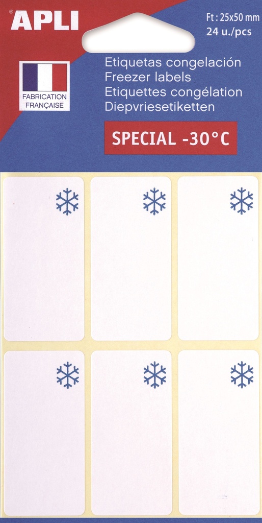etiketten diepvries  25x50mm