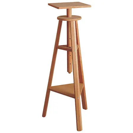 mabef boetseertafel - geolied beukenhout - vierkantige werkblad - 34cm - hoogte 100-130cm