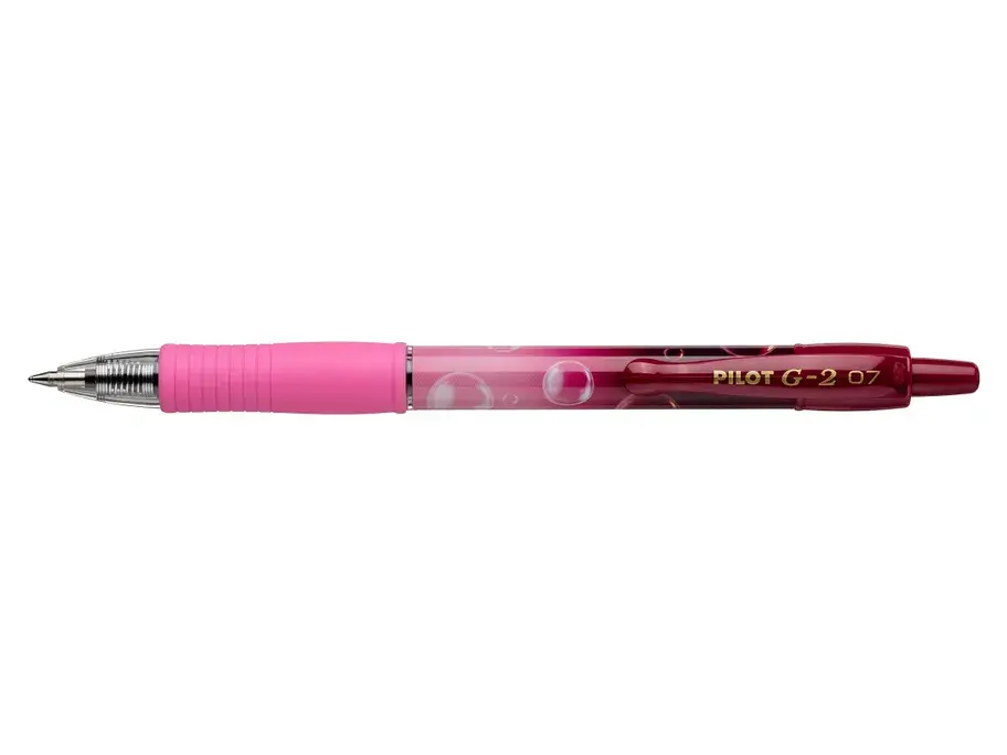 g-2 bubble roze -medium punt - blauwschrijvend