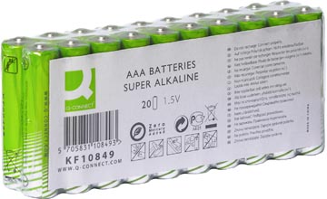 Q-Connect Batterij,Alkaline, Aaa, Pak Van 20 Stuks
