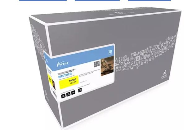 astar brother tn910y hll toner geel rebuilt 9000pagina's chip