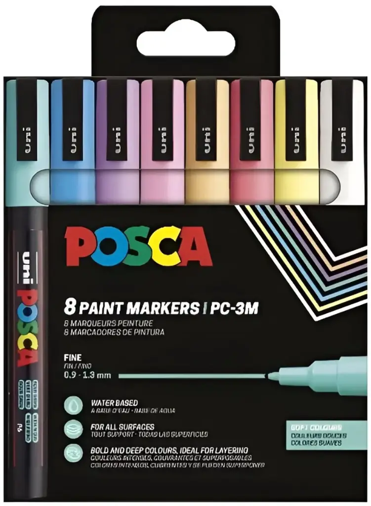 etui pf 8 posca pc1mr assortiment(bl/bc/js/ab/ve/lav/rec/bg)