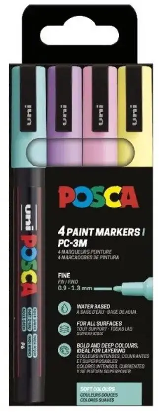 etui pf 4 posca pc3m assortiment (rec/js/ve/lav)