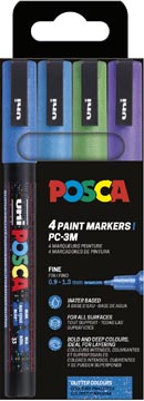 etui  pf 4 posca pc3m assortment paillette(bc/bf/vt/vf)