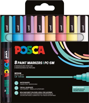 etui  pf 8 posca pc5m assortiment(bl/bc/js/ab/ve/lav/c/rec)