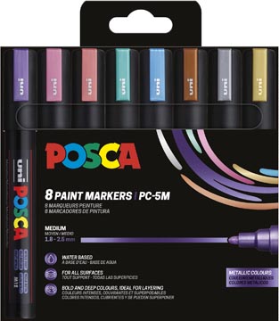 etui pf 8 posca metal pc5m assortiment