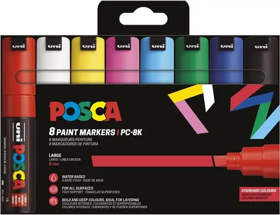 etui pf 8 posca pc8k assortiment