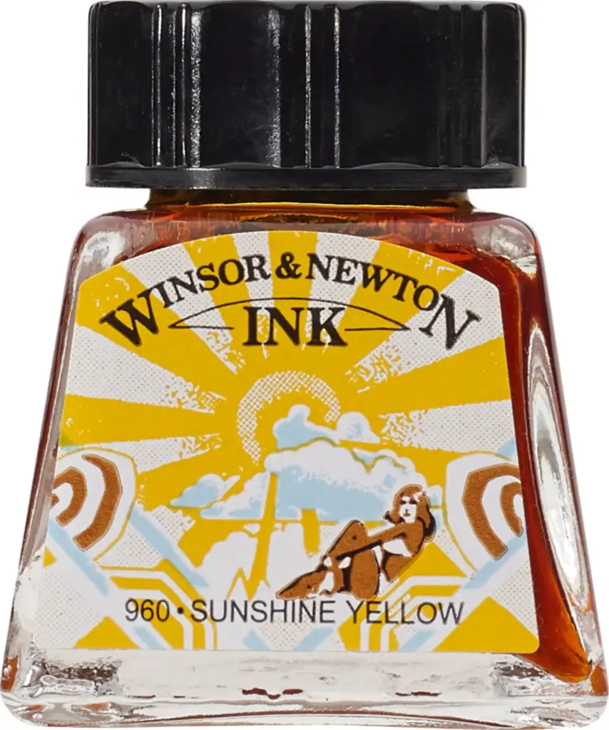 winsor & newton drawing ink 14ml zonniggeel
