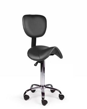 zadelkruk met rug zwart stand
