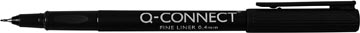 q-connect fineliner, 0,4 mm, zwart