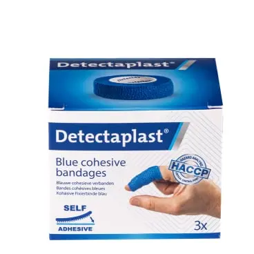 cohesief verband blauw 2,5cm x 4,5m - 3pcs