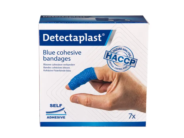 cohesief verband blauw 2,5cm x 4,5m - assortiment - 7pcs