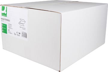 q-connect handdoek, papier, v-vouw, 2-laags, 200 vel, pak van 16 stuks , 100 % cellulose