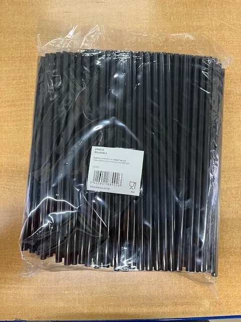 rietjes plastic reusable 8 dia 25cm zwart 250 stuks