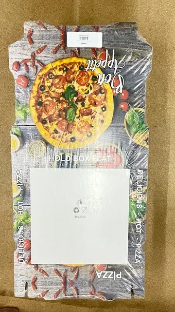 pizzadoos new-york 29x29x4cm wit gekleurde opdruk, 100 stuks