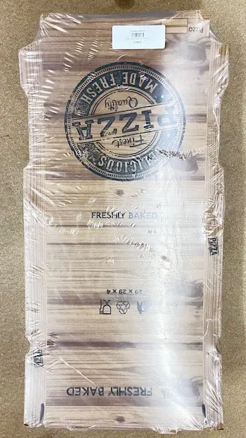 pizzadoos new-york 29x29x4cm bruin met zwarte opdruk, 100 stuks 