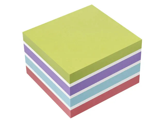 sticky notes upm recycled 75x75mm assorti blok 450 vel, doos 1x blok