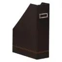 Rhodiarama Tijdschriftenhouder In Italiaans Kunstleer 10X25X31 Cm - Zwart