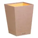 Rhodiarama Prullenmand In Italiaans Kunstleer 27X27X32 Cm - Taupe