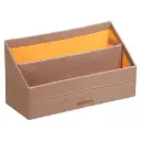 Rhodiarama Brievenhouder In Italiaans Kunstleer 25X10X14 Cm - Taupe