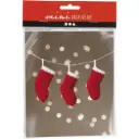 Mini Hobbyset Haken Kerstsokken, Rood/Wit
