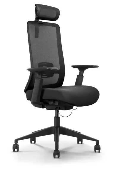 Bureaustoel Acilia Zwart + Hoofdsteun