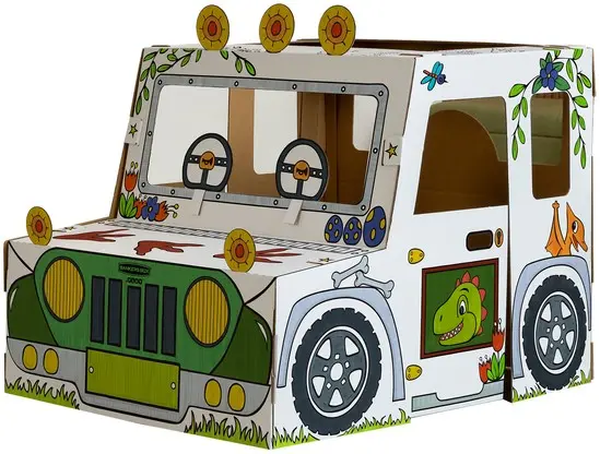 Kartonnen Speelbus Bankers Box Play inkleurbaar
